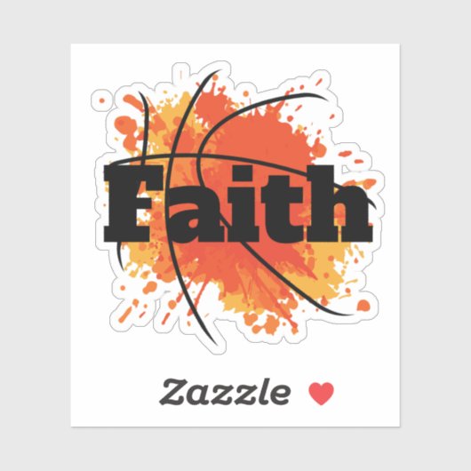 Basketball-Fantasie-Design mit Splash Art Aufkleber (Blatt)