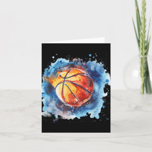 Basketball Farbenfrohe Splash Basketball Karte