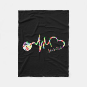 Basketball Farbenfroher Raucher Herzschlag Fleecedecke