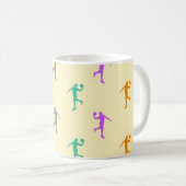 Basketball - Farbiges Spielermuster Kaffeetasse (VorderseiteRechts)