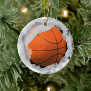 Basketball-Feiertags-Andenken Keramik Ornament