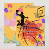Basketball Feiertagskarte (Vorne/Hinten)