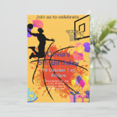 Basketball Feiertagskarte (Stehend Vorderseite)