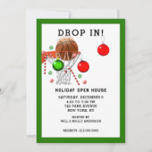 Basketball-Feiertagsparty Einladung (Vorderseite)