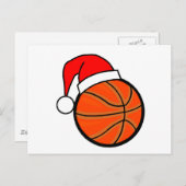 Basketball Feiertagspostkarte (Vorne/Hinten)