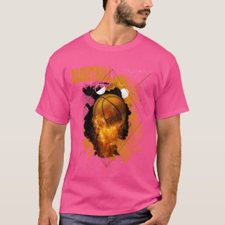 Basketball Feuer Spieler Sport Fan Vintage Retro f T-Shirt