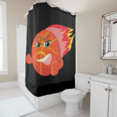 BASKETBALL FLAMES SHOWER CURTAIN DUSCHVORHANG (Beispiel)