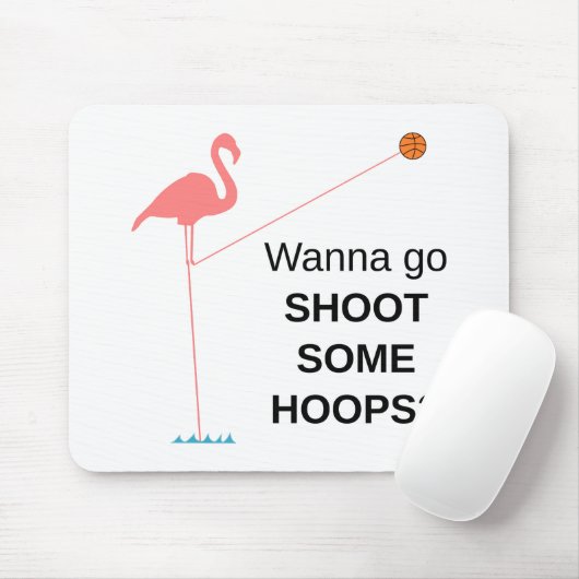 Basketball Flamingo Mousepad (Mit Mouse)
