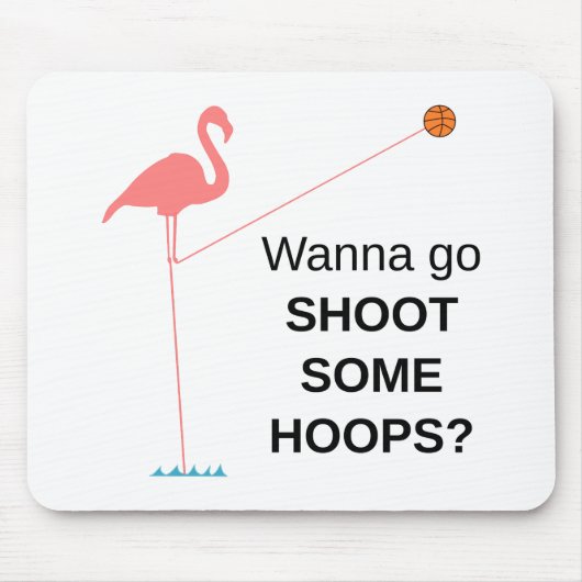 Basketball Flamingo Mousepad (Vorne)