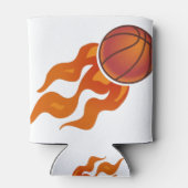 Basketball-Flammen Dosenkühler (Rückseite)