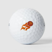 Basketball-Flammen Golfball (Vorderseite)