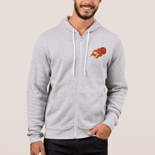 Basketball-Flammen Hoodie (Vorderseite)