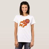 Basketball-Flammen T-Shirt (Vorne ganz)