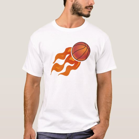Basketball-Flammen T-Shirt (Vorderseite)