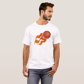 Basketball-Flammen T-Shirt (Vorne ganz)