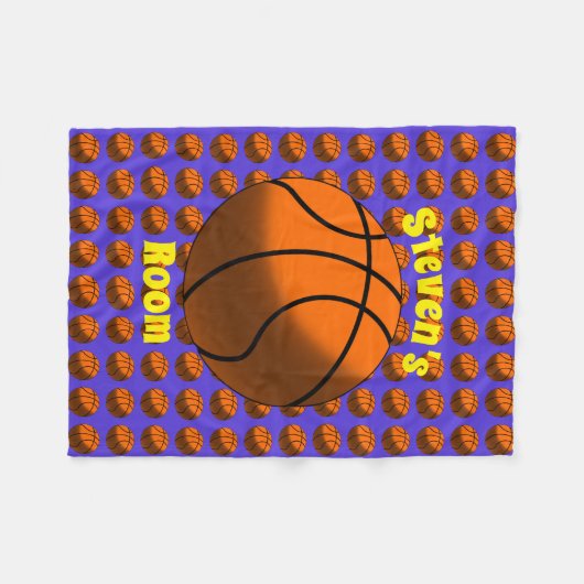 Basketball-Fleece-Decke Fleecedecke (Vorderseite (Horizontal))