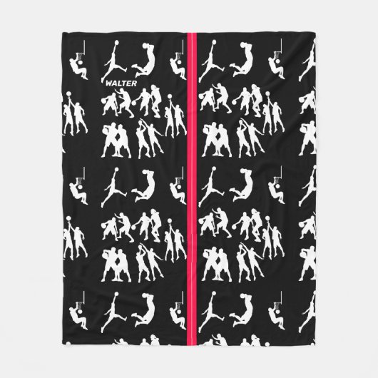 Basketball Fleecedecke (Vorderseite)