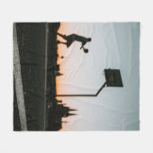 Basketball Fleecedecke (Vorderseite (Horizontal))