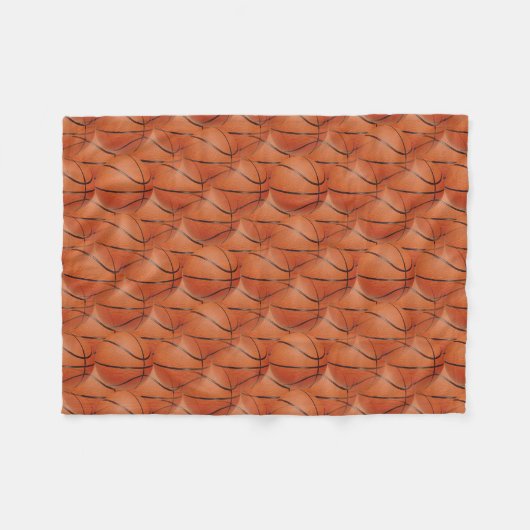 Basketball Fleecedecke (Vorderseite (Horizontal))
