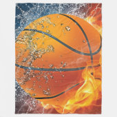 Basketball Fleecedecke (Vorderseite)