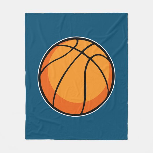 Basketball Fleecedecke (Vorderseite)