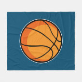 Basketball Fleecedecke (Vorderseite (Horizontal))