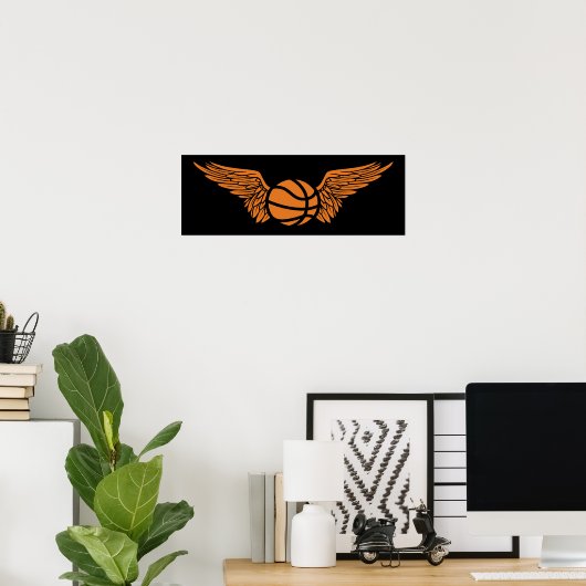 Basketball: Flügel Poster (Heimbüro)