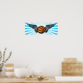Basketball: Flügel Poster (Küche)