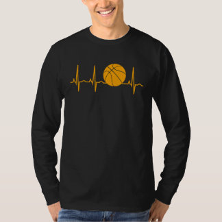 Basketball  for Men Bball Heartbeat Boys Gif T-Shirt