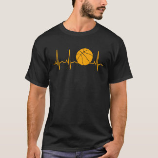 Basketball  for Men Bball Heartbeat Boys Gif T-Shirt