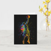 Basketball For Men Kids Youth Player Slam Dunk Tee Karte (Gelbe Blume)