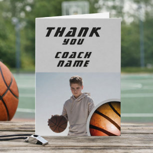 Basketball-Foto-Coach Dankeskarte