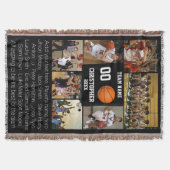 Basketball Foto Collage Fleece Decke (Vorderseite)