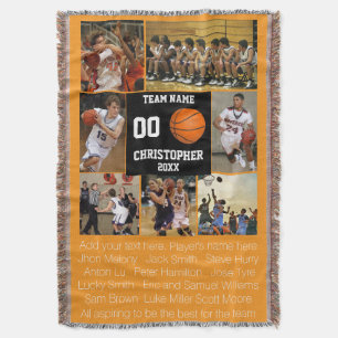 Basketball Foto Collage Fleece Decke