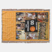 Basketball Foto Collage Fleece Decke (Vorderseite)