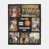 Basketball Foto Collage Fleece Decke (Vorderseite)
