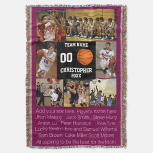 Basketball Foto Collage Fleece Decke
