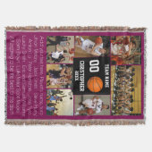 Basketball Foto Collage Fleece Decke (Vorderseite)