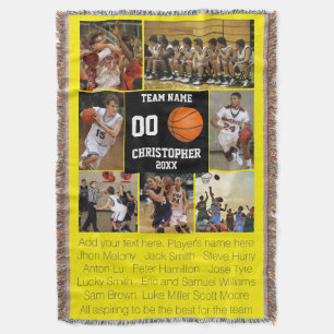 Basketball Foto Collage Fleece Decke