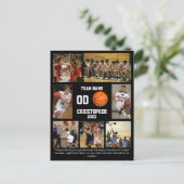 Basketball Foto Collage Fleece Decke Postkarte (Stehend Vorderseite)
