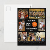 Basketball Foto Collage Fleece Decke Postkarte (Vorne/Hinten)