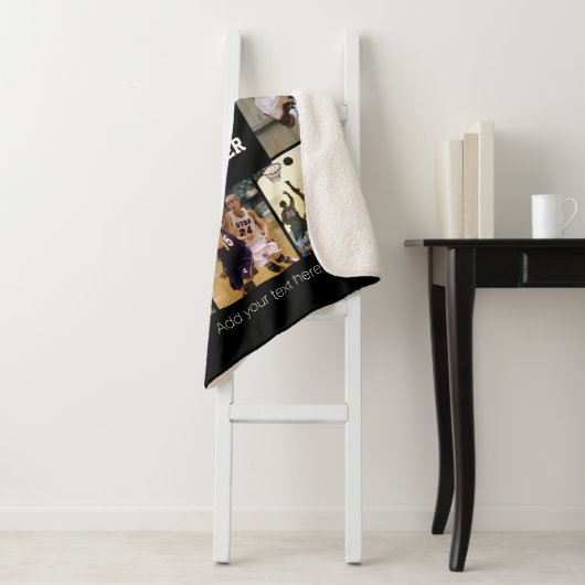 Basketball Foto Collage Fleece Decke Sherpadecke (Beispiel)