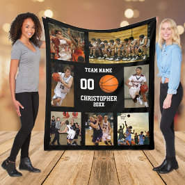 Basketball-Foto-Collage Fleecedecke