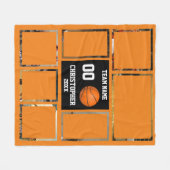 Basketball Foto Collage Orange Fleecedecke (Vorderseite (Horizontal))