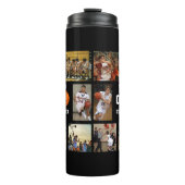 Basketball Foto Collage Orange Thermosbecher (Vorderseite)