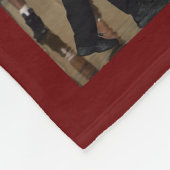 Basketball Foto Collage Rotwein Fleecedecke (Ecke)