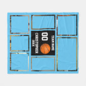 Basketball Foto Collage Sky blau Fleecedecke (Vorderseite (Horizontal))