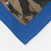 Basketball Foto Collage tiefblau Fleecedecke (Ecke)
