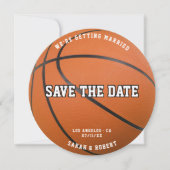 Basketball Foto Hochzeit Save The Date (Vorderseite)