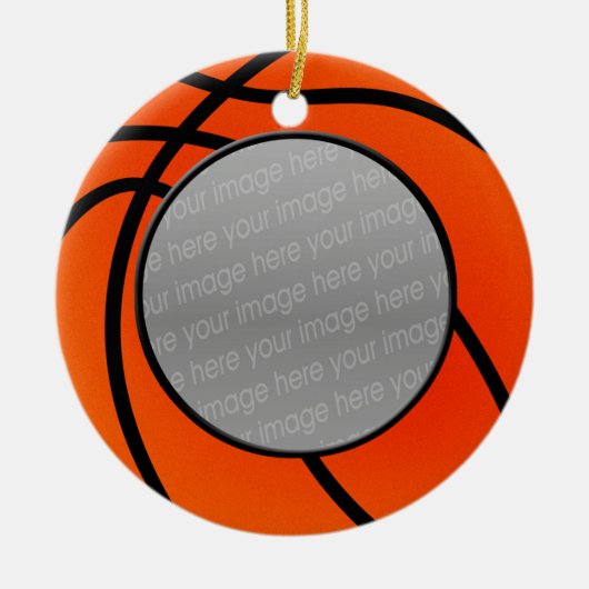 Basketball-Foto Keramikornament (Vorne)